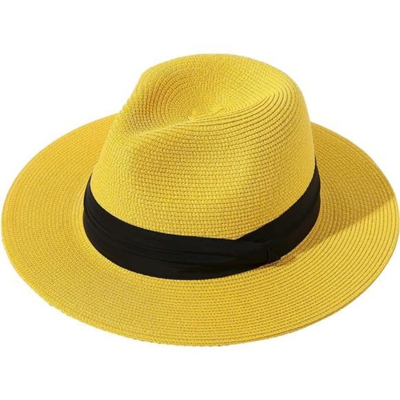 FEDORA Beach Sun Hat UPF50+ Yellow